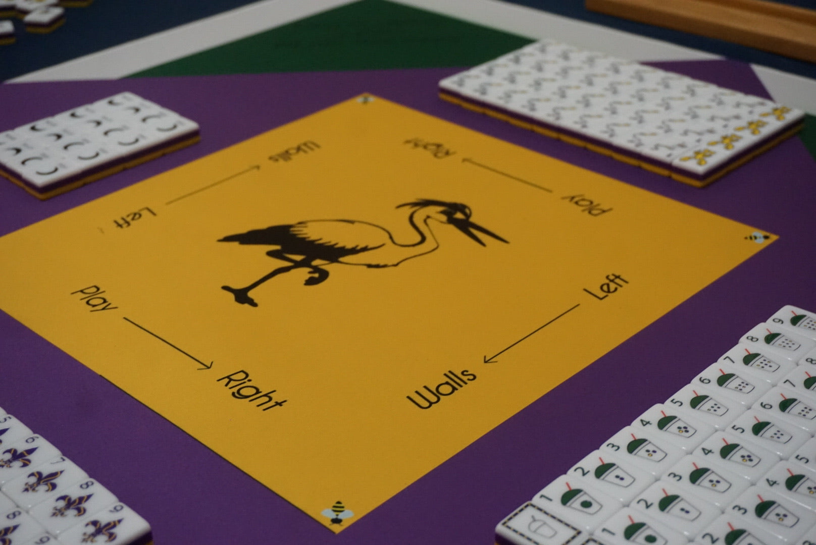 Geaux Bee Social Mahjong Mat