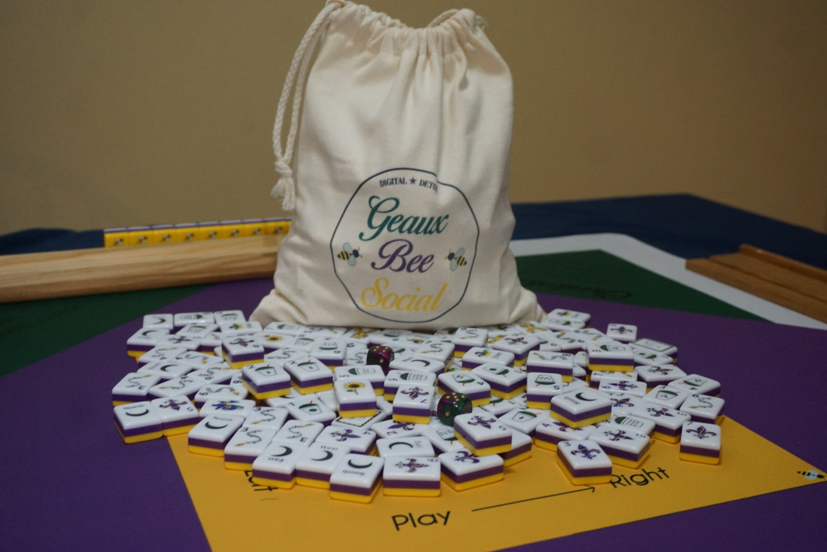 Pre-Order - Geaux Bee Social Mahjong Signature Set