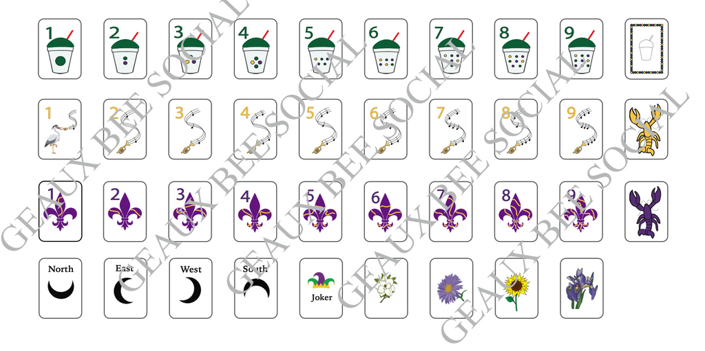 Pre-Order - Geaux Bee Social Mahjong Tiles